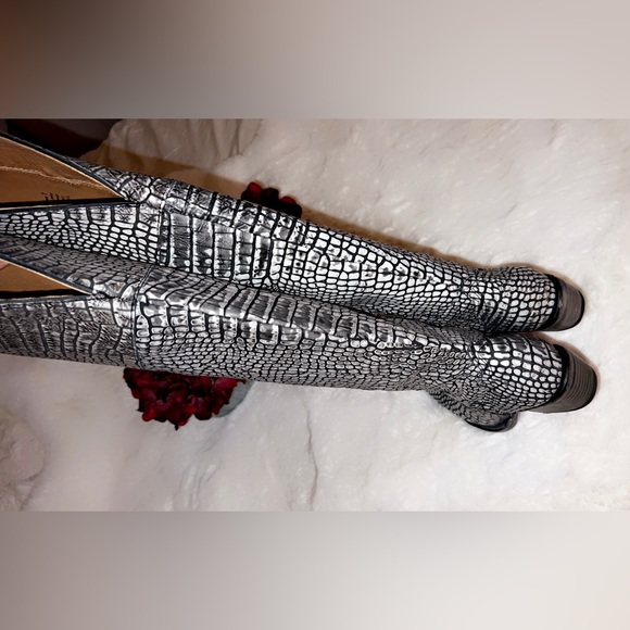 🆕FREEBIRD WYNONNA Western Boot in Black and White Croc - Picture 8 of 8